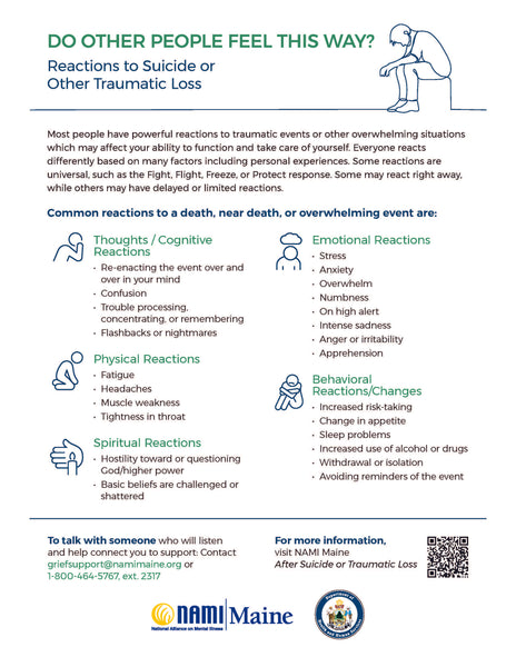 Reactions to Suicide or Other Traumatic Loss - Digital Download