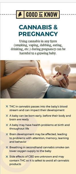 Cannabis and Pregnancy Rack Card