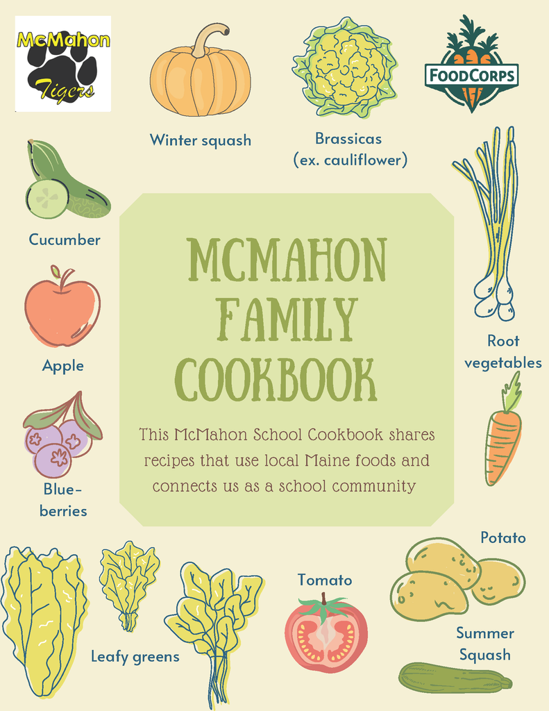 Maine Harvest of the Month PreK-12 Teaching Units - McMahon Family Cookbook (Digital Download)