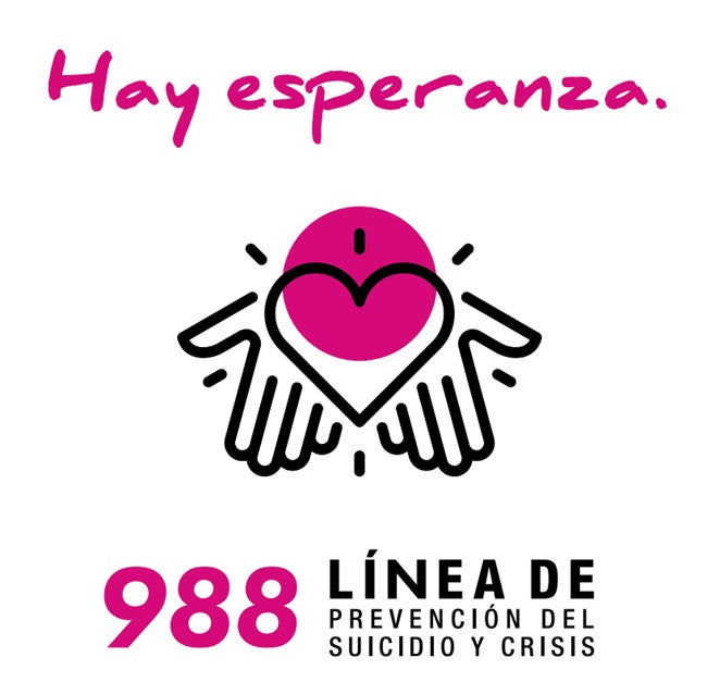988 Suicide & Crisis Lifeline  Sticker - Hay Esperanza - Pink (Spanish)