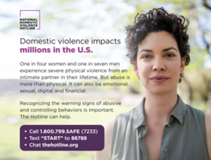 National Domestic Violence Hotline Awareness Postcards