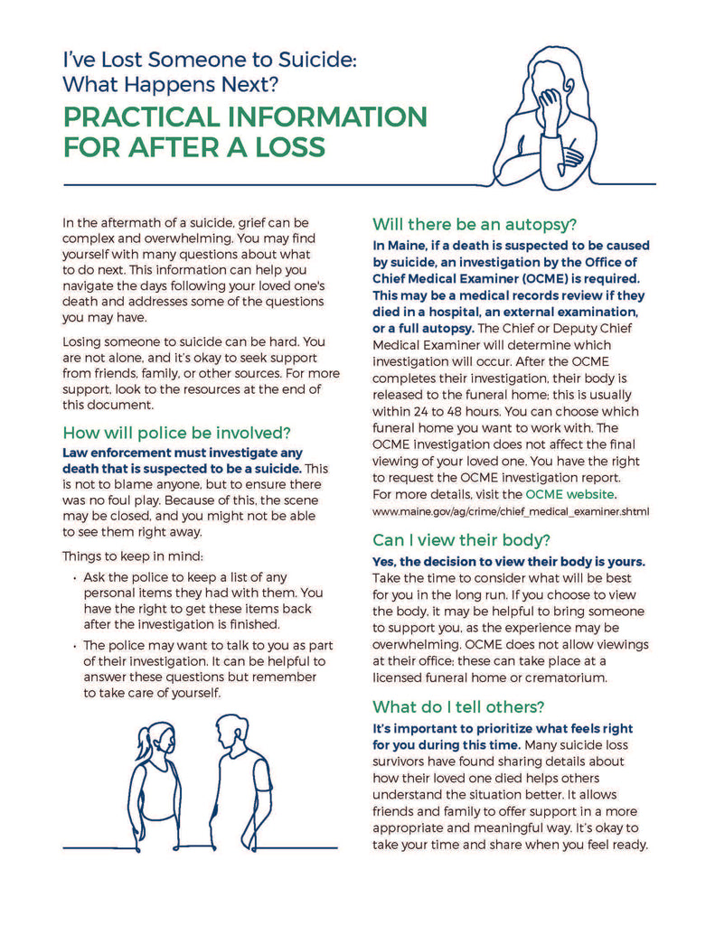 Practical Information for After a Suicide Loss - Digital Download