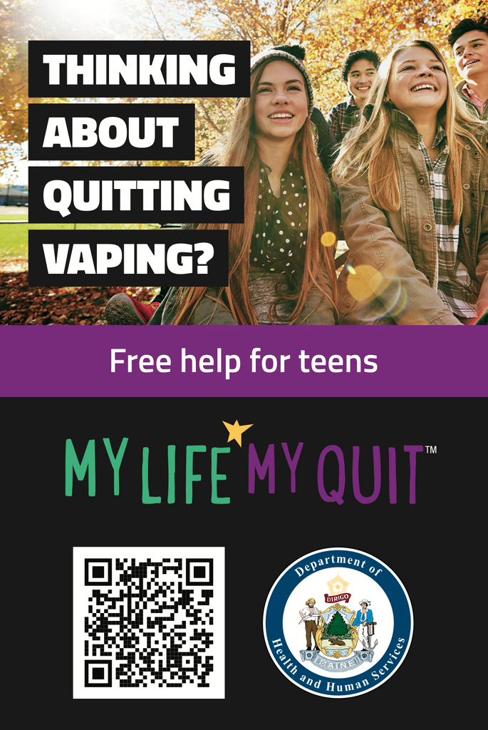 My Life My Quit - Teen Quit Vaping Mirror Cling Maine Prevention Store My Life My Quit - Teen Quit Vaping Mirror Cling Maine Prevention Store