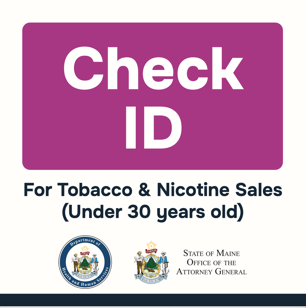 Maine Tobacco Retailer - Register Sticker