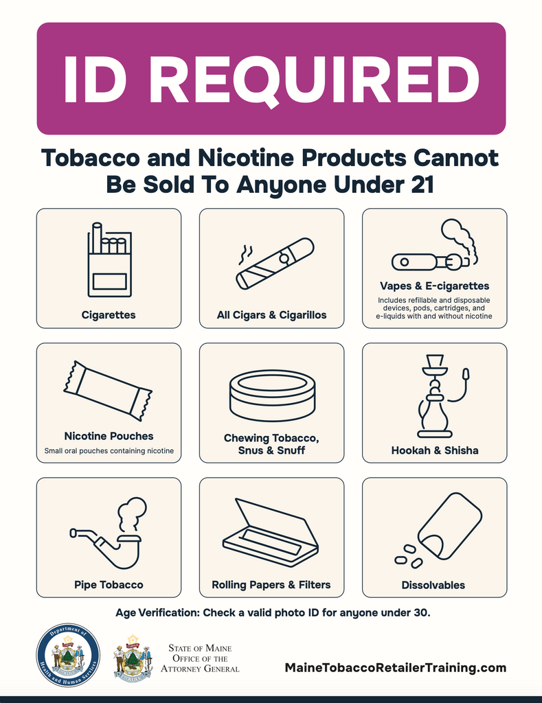 Maine Tobacco Retailer - Tobacco Products Poster (Digital Download)