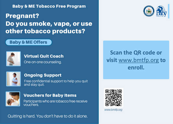 Baby & ME Tobacco Free Program Postcard