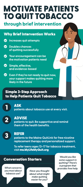 brief tobacco intervention Training for Health Care Providers Tobacco & Nicotine Maine