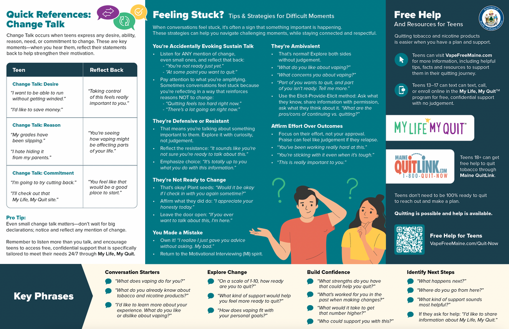 Brief Negotiated Interview Guide for Teen Tobacco Cessation – Maine ...