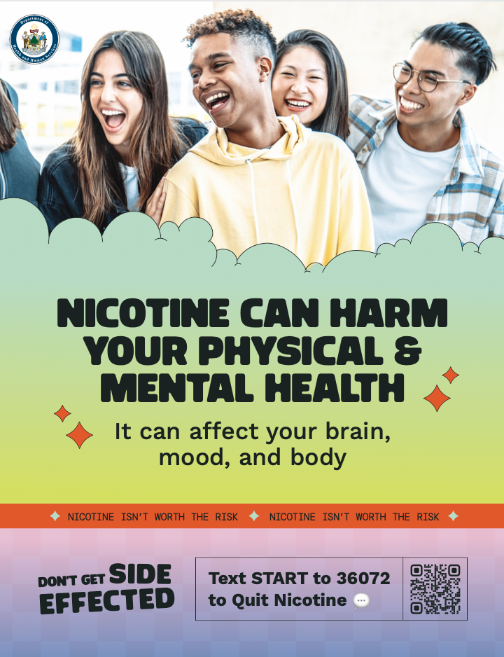 Nicotine Harms Physical & Mental Health - Teen Poster (Digital Download)