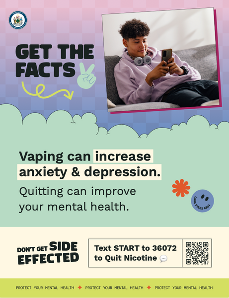 Vaping & Mental Health: Get the Facts - Teen Poster (Digital Download)