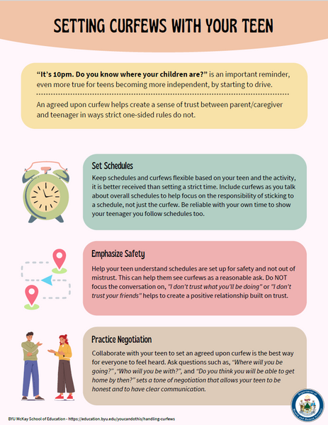 Setting Curfews with Your Teen Flyer (Digital Download)