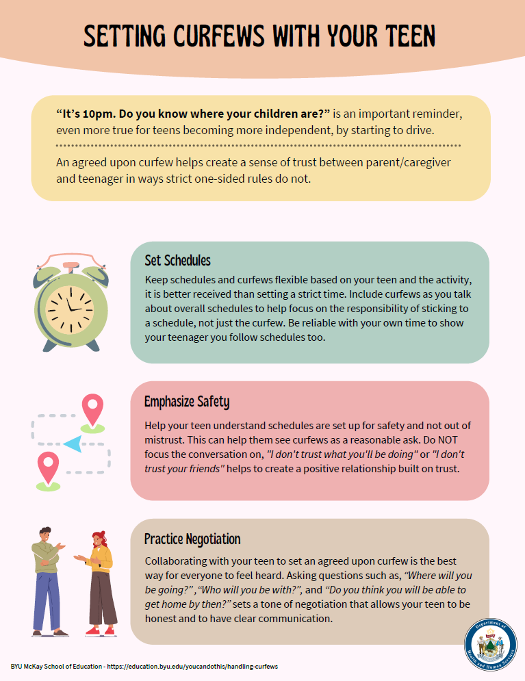 Setting Curfews with Your Teen Flyer (Digital Download)