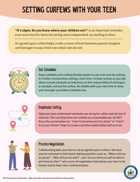 Setting Curfews with Your Teen Flyer (Digital Download)