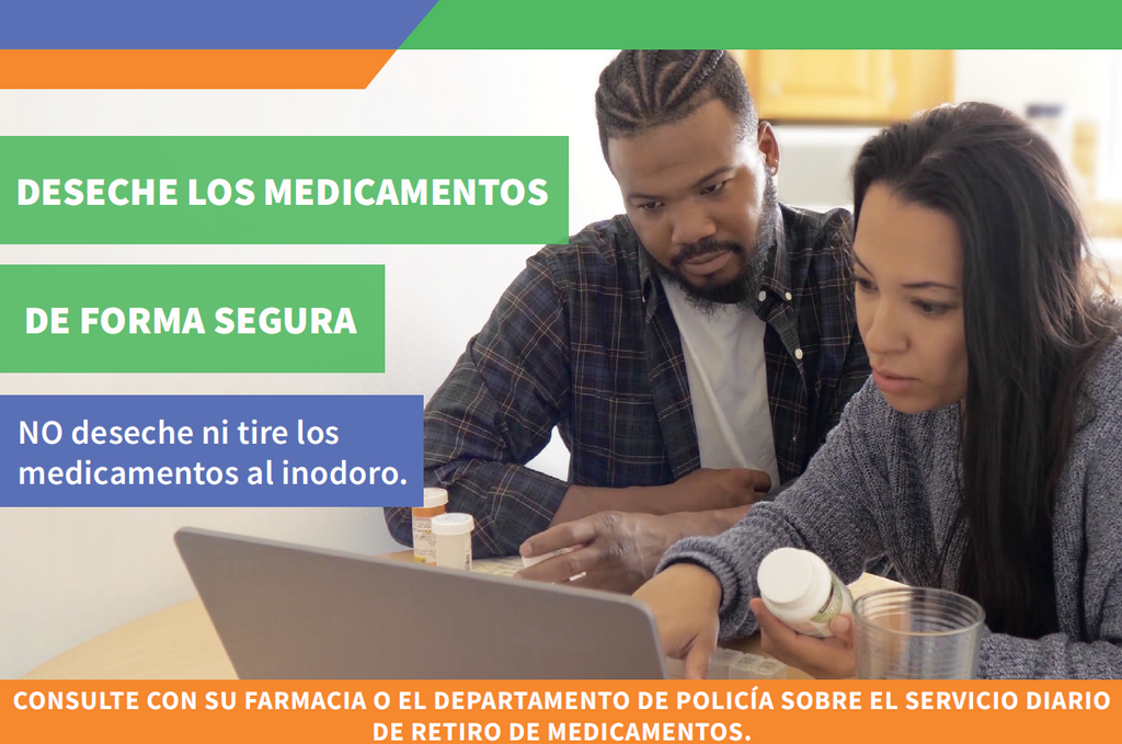 Eyes Open Postcard - Safe Disposal Spanish