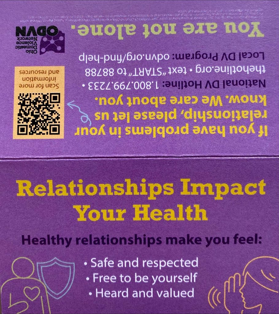 Relationships Impact Your Health Wallet Card