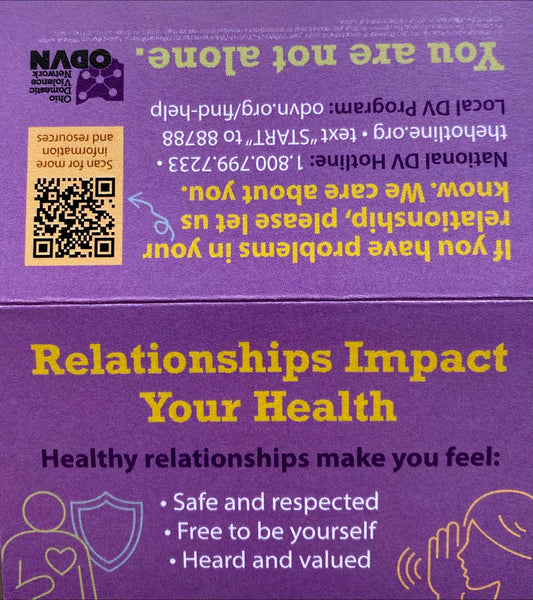 Relationships Impact Your Health Wallet Card