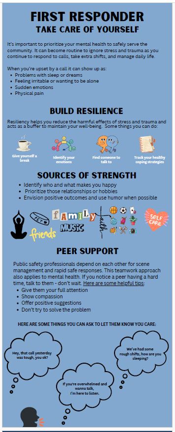 First Responder Take Care of Yourself Rack Card