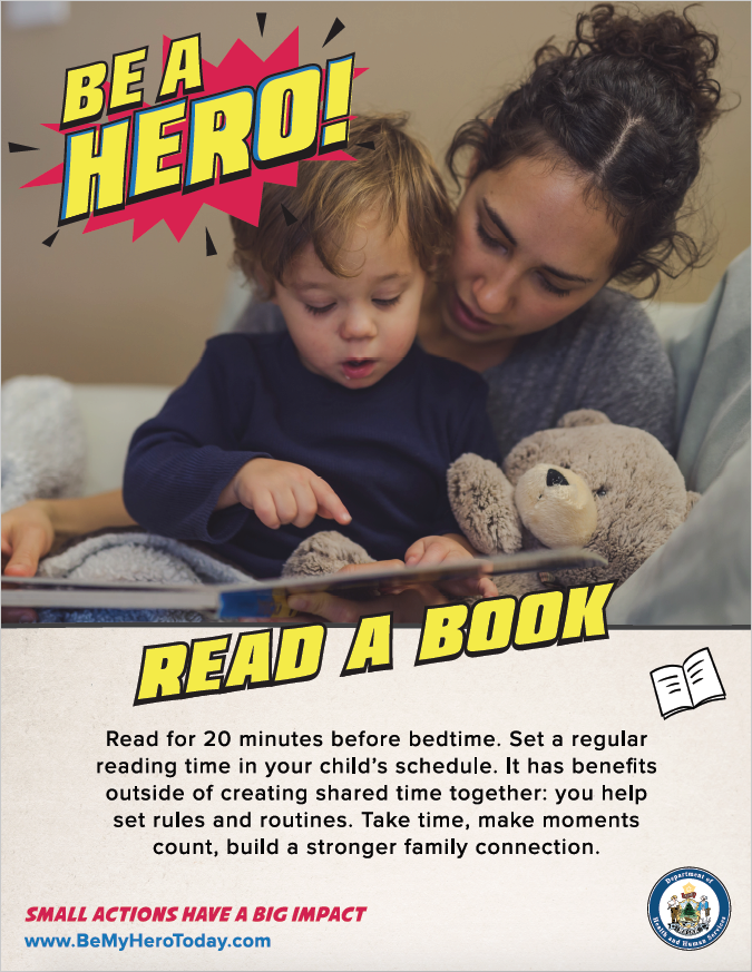 Be A Hero Poster: Read A Book