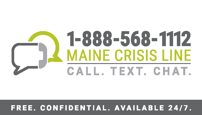 Maine Crisis Line Sticker