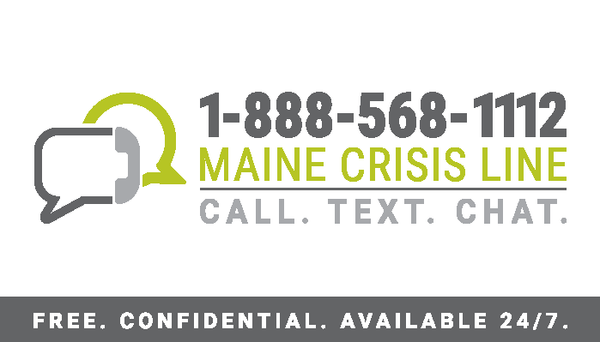 Maine Crisis Line Magnet