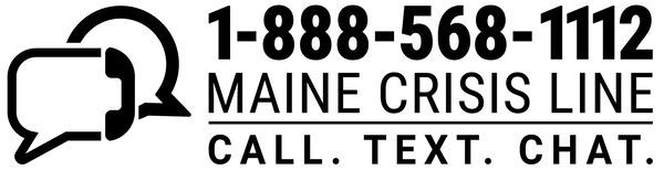 Maine Crisis Line Logo (Black) - Digital Only