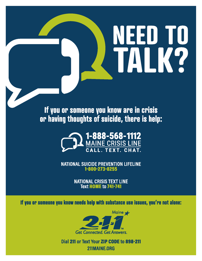 Need to Talk Flyer - Digital Only