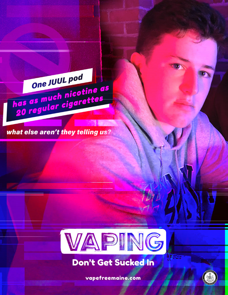 Vaping: Don't Get Sucked In - Poster (nicotine)