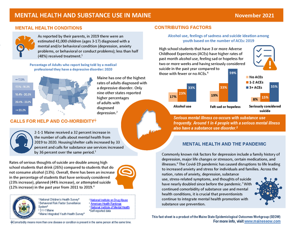Mental Health and Substance Use Fact Sheet Digital Download
