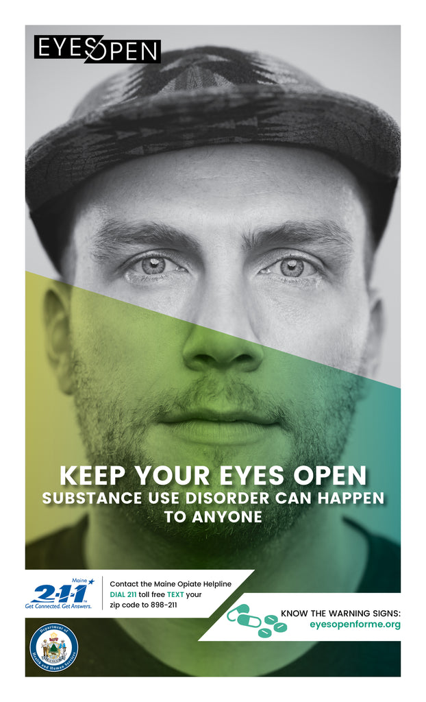 EYES OPEN Poster – Warning Signs - Adult Male