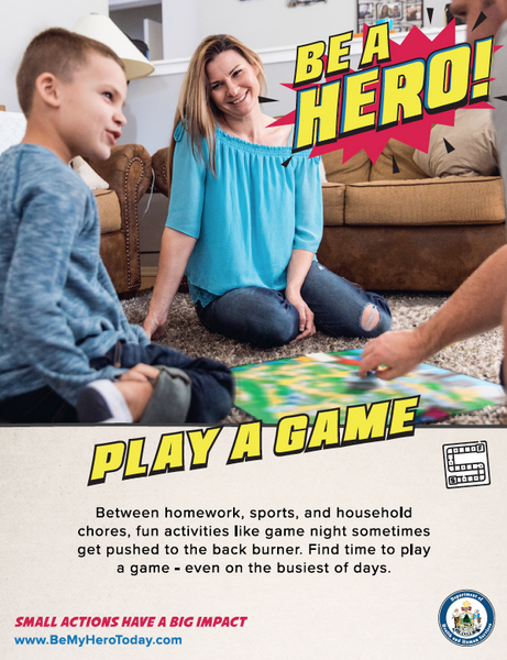 Be A Hero Poster: Play A Game