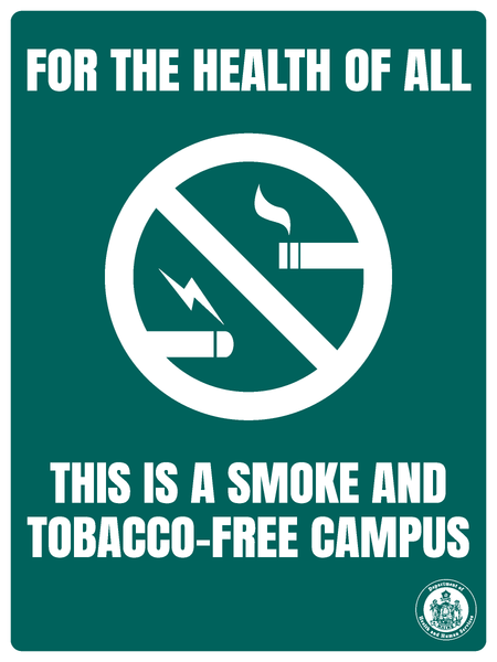 Smoke and Tobacco-Free Campus Sign