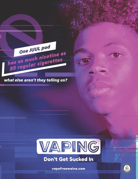 Vaping: Don't Get Sucked In - Poster (Nicotine version 2)