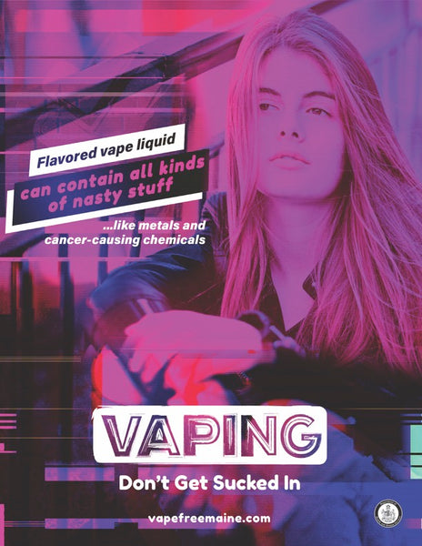 Vaping: Don't Get Sucked In - Poster (nasty stuff version 2)